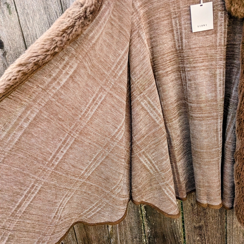 Super Cozy Vegan Fur Oversized Dolman Cardigan Sweater Kimono - Picture 6 of 8